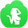 性感的女孩free-green-cloud-icons