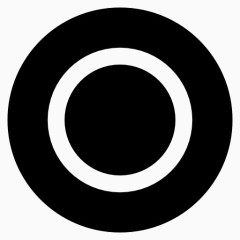 Playstation circle black and white Icon