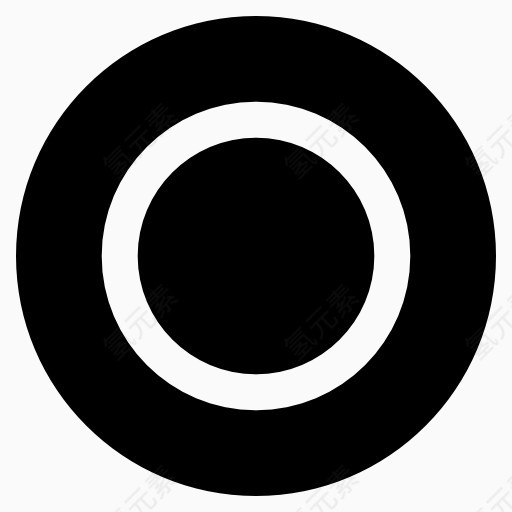 Playstation circle black and white Icon