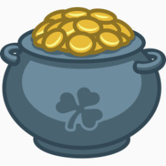 锅的黄金St-Patricks-Day-icons