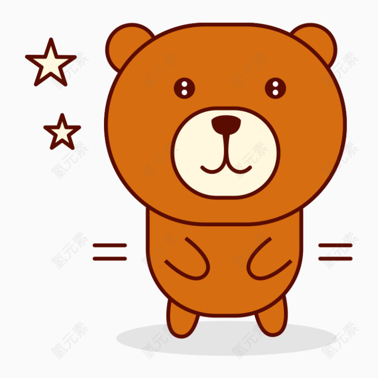 可爱小棕熊卡通