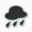 天气雨super-mono-black-sticker-icons