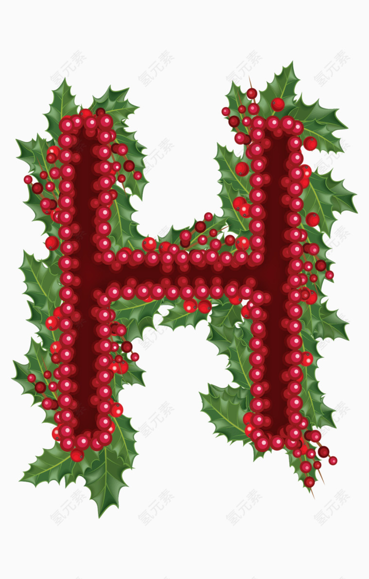 圣诞字母H