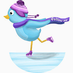 推特推特冬天滑冰遵循我Seasons-Tweeting