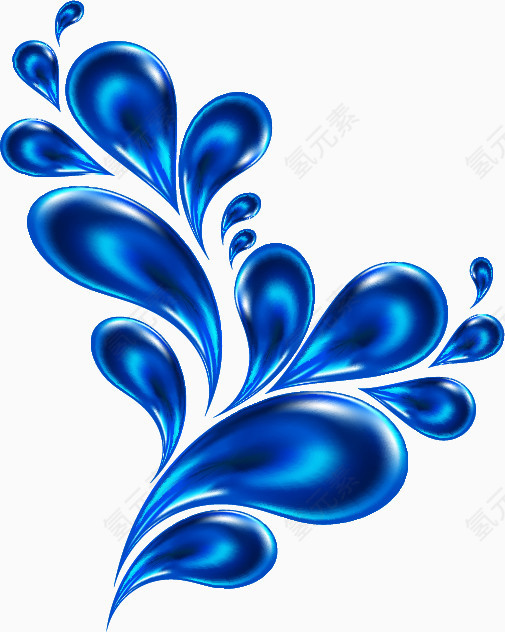 创意蓝色水花