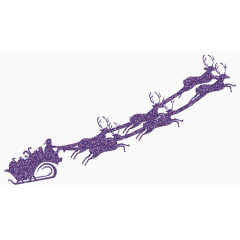 紫色梅花鹿雪橇车