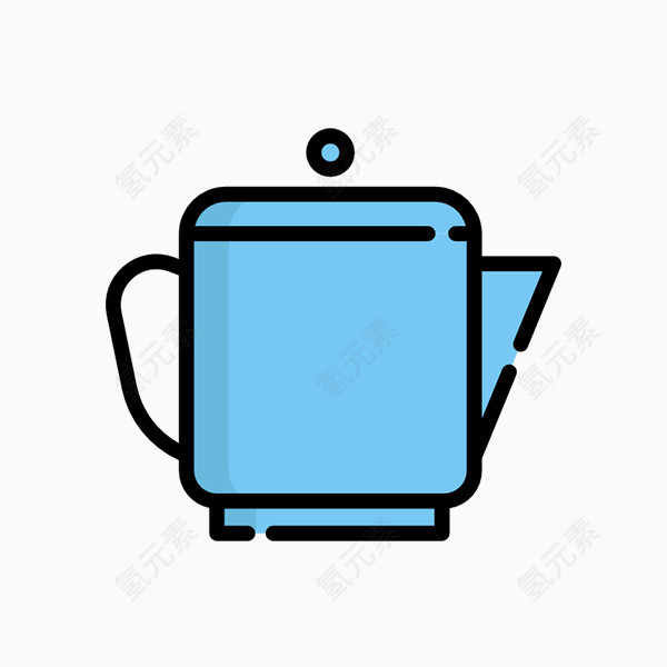 矢量创意咖啡壶图标