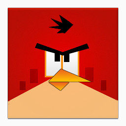 红色的愤怒的鸟无框架Square-Angry-Birds-Icons