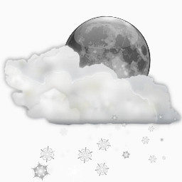 Status weather snow scattered night Icon