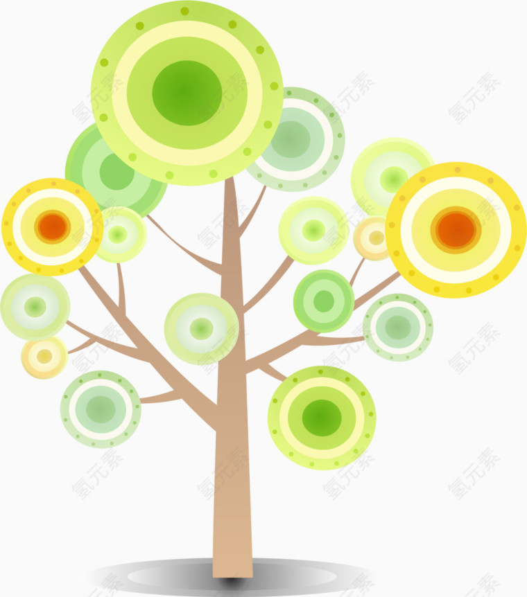 绿色抽象树木