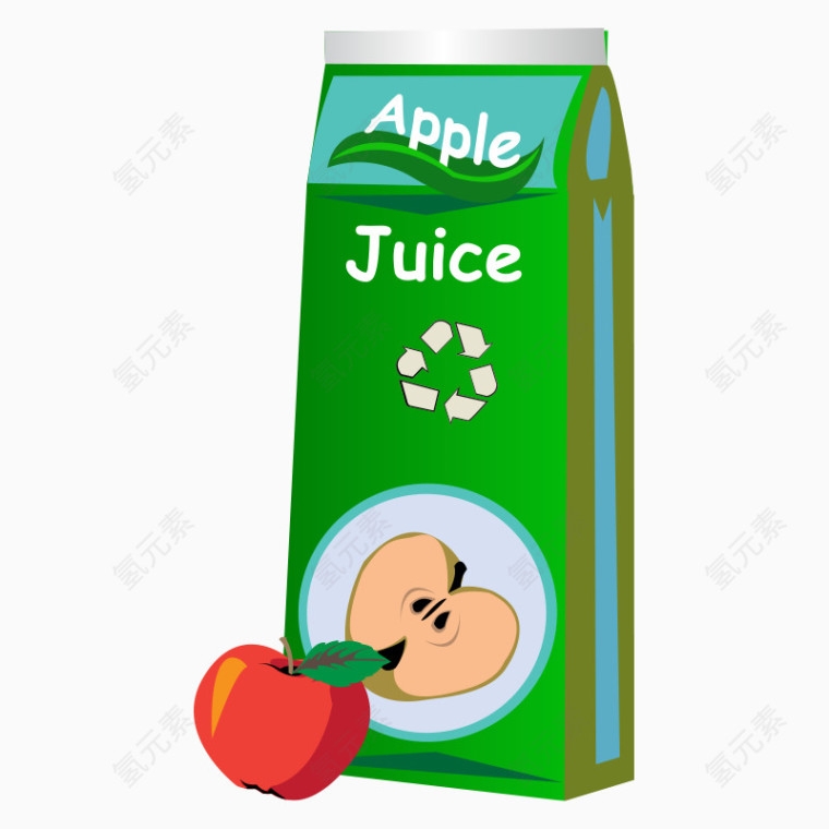 卡通苹果汁