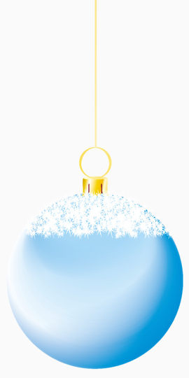 圣诞蓝色彩球