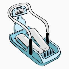 卡通手绘运动器材跑步机