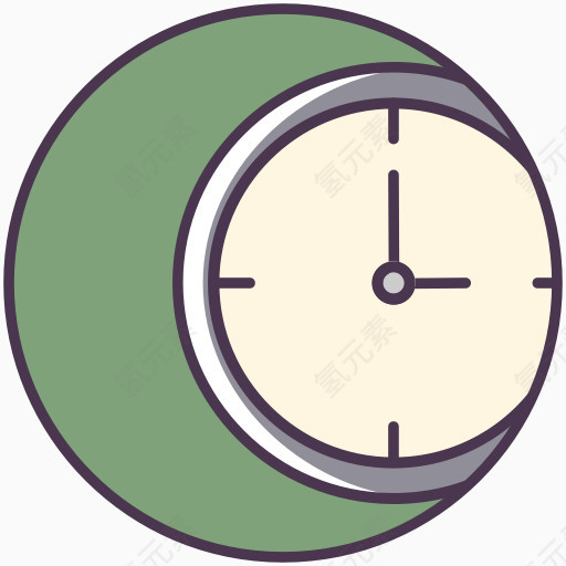 约会时钟时钟面会议时间表时间看线的颜色组合3