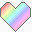 Rainbow heart Icon