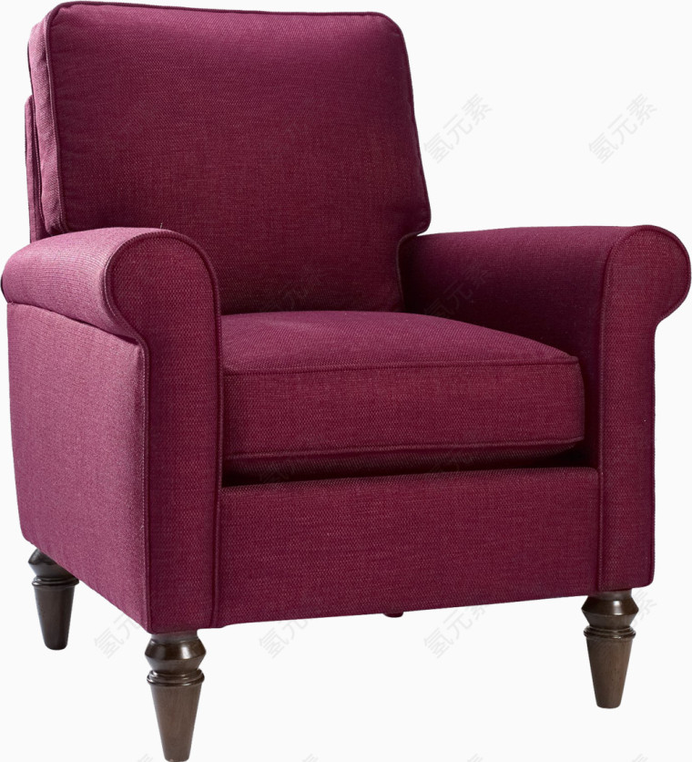紫红色沙发椅