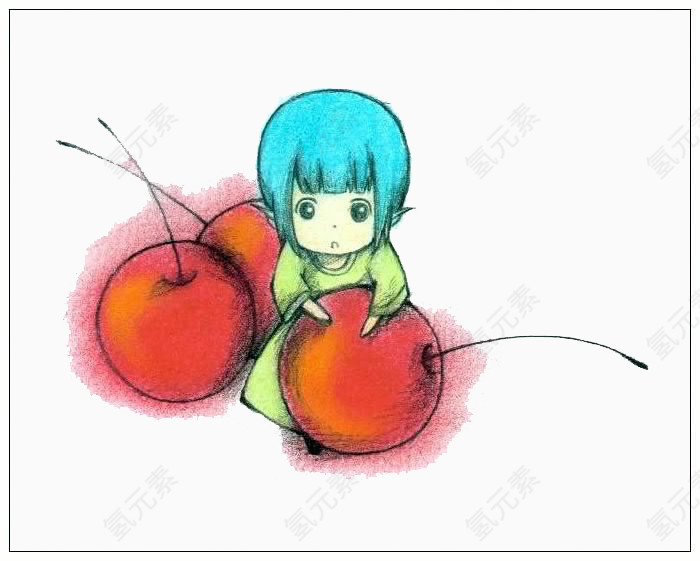 红果子和小女孩
