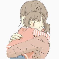妈妈抱着女儿
