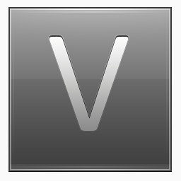 字母V灰色图标