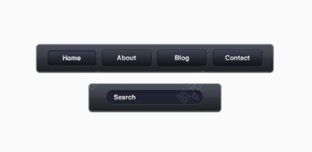黑色导航栏搜索栏ui设计PSD源文件下载