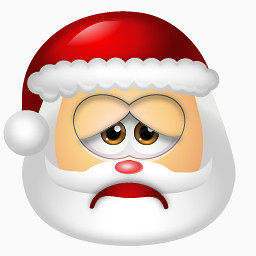 圣诞老人老人悲伤的vista-raster-smileys-icons