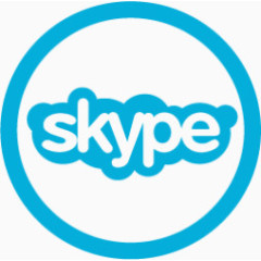 Skype地铁车站的蓝色图标