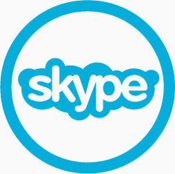 Skype地铁车站的蓝色图标