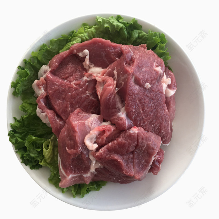 盘子里的肉和青菜