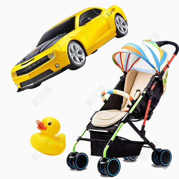 汽车玩具黄鸭子婴儿推车