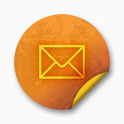 邮件信封消息电子邮件信橙色贴纸社交媒体