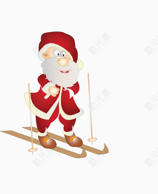 滑雪橇的圣诞老人