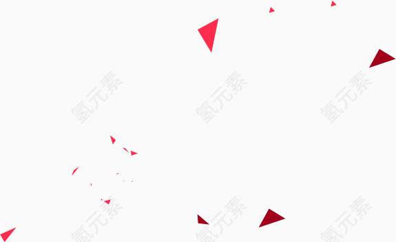 红色三角几何