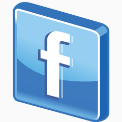 脸谱网脸谱网标志标志三维光滑的蓝色-自由
