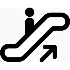 自动扶梯起来AIGA符号标志
