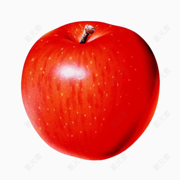 新鲜红色苹果PNG元素