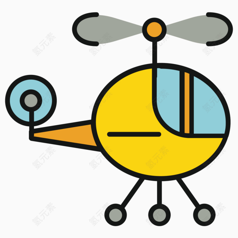 交通工具图标直升机