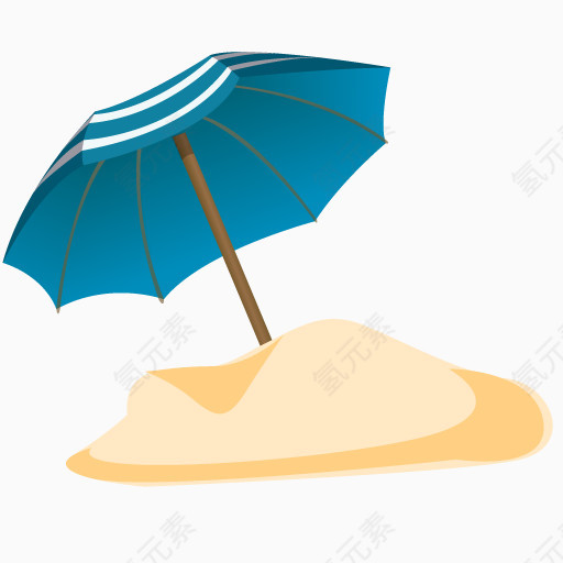 阳伞伞summer-blue-icons