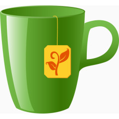绿色精美茶叶茶杯