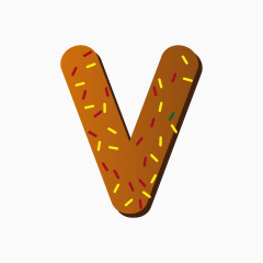 饼干英文字体字母V