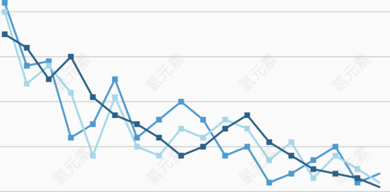矢量PPT设计折线数据图表