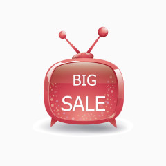 电视机 卡通电视机 红色 bigsale