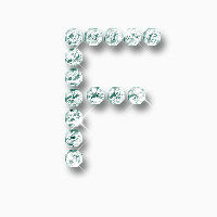 绿宝石水钻字母F
