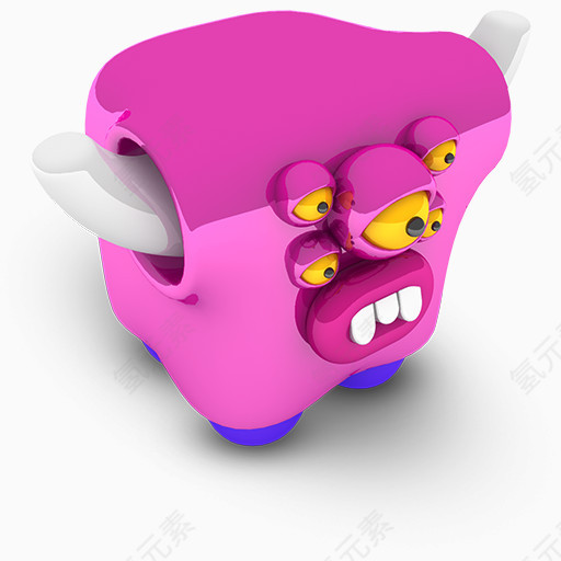 粉红色的立方怪物cubed-monsters-icons