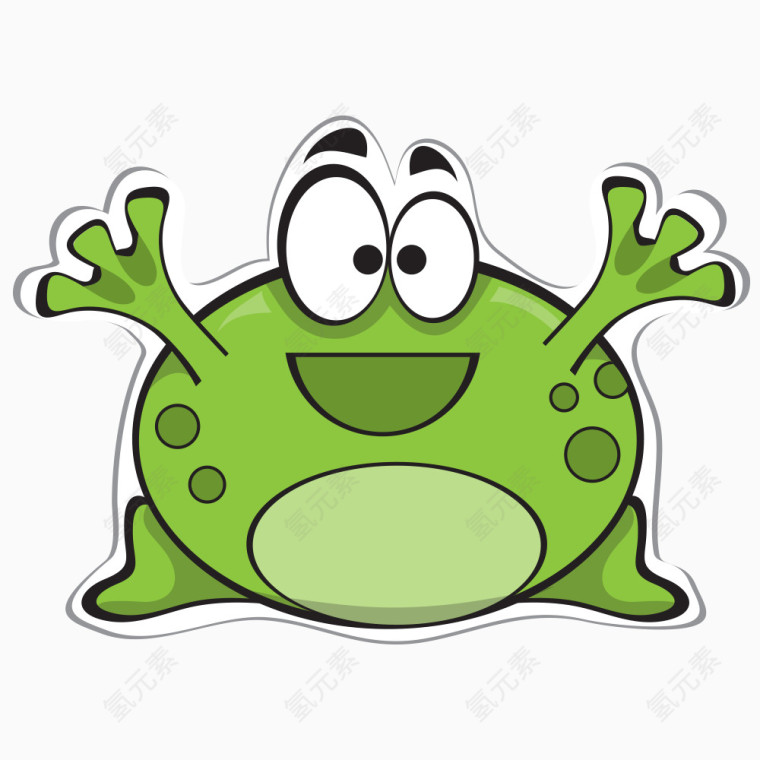  青蛙动物卡通贴纸