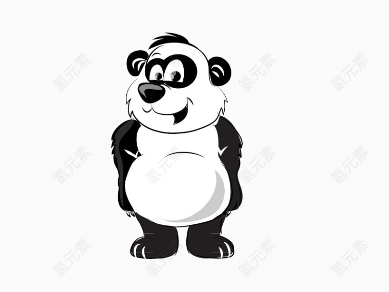 熊猫卡通矢量元素