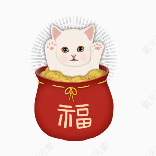 卡通可爱小猫