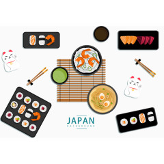 日本饮食文化元素背景