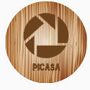 picasa木制的社交媒体图标