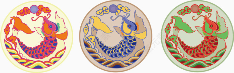 中国风鲤鱼图案