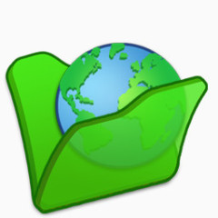 绿色网络文件夹图标